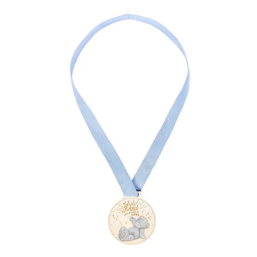 Dad Me to You Bear Keepsake Wooden Medal Extra Image 1